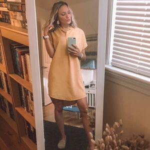 Mustard yellow t shirt dress
